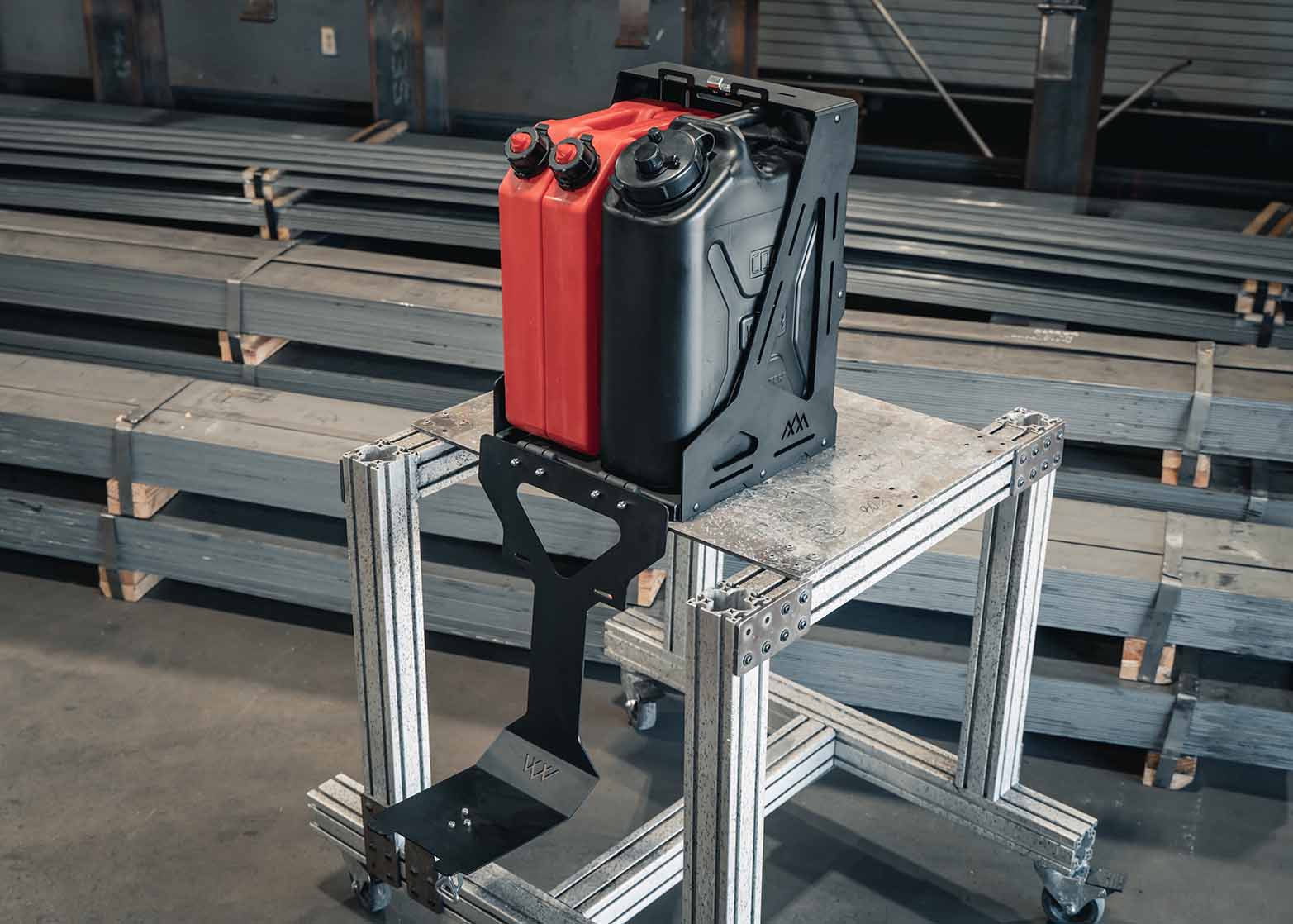 Backwoods Jerry's Can Holder - Dual Universal Jerry Can Carrier