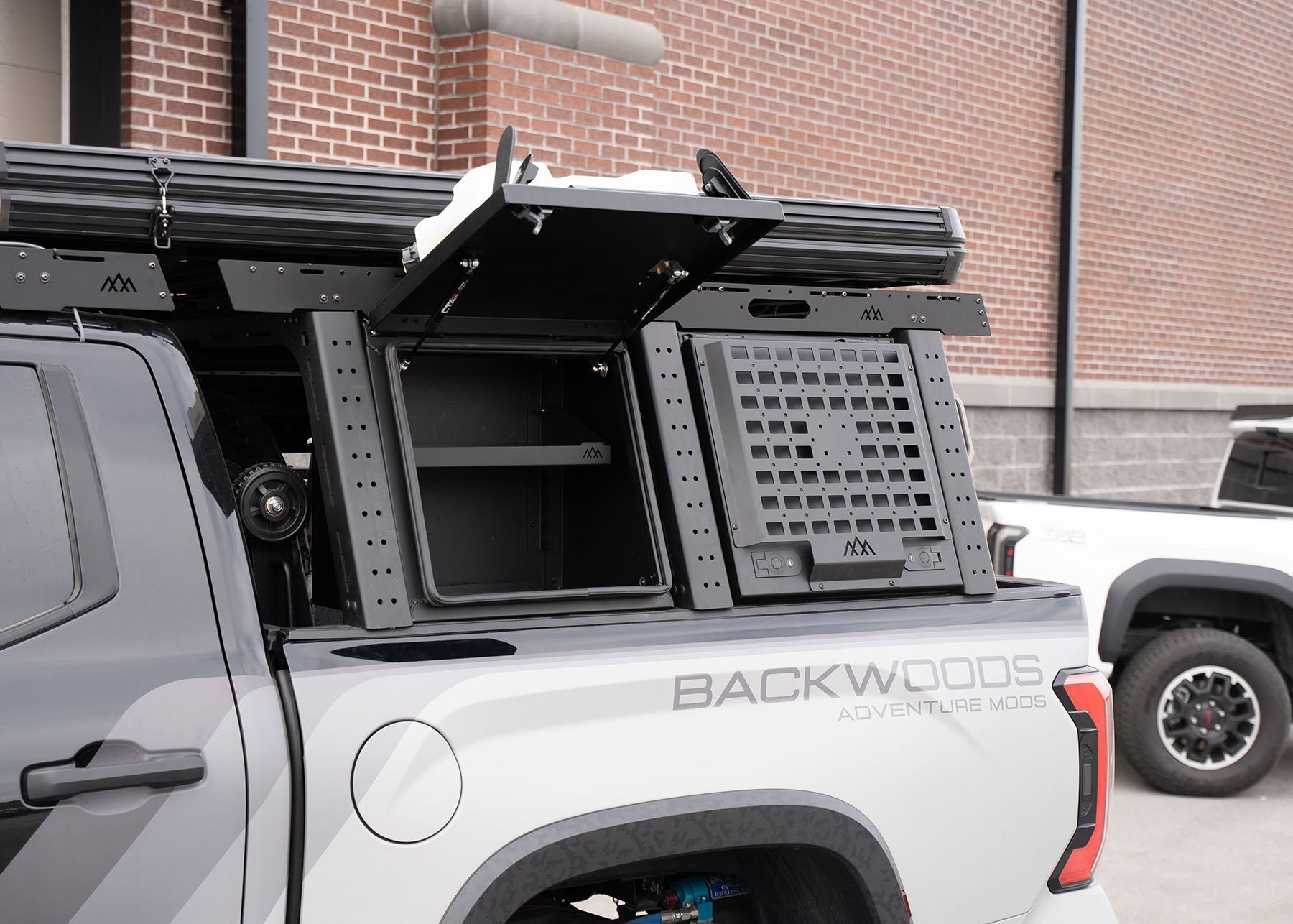 Backwoods Aluminum Bed Rack Storage Box - Toyota Tundra