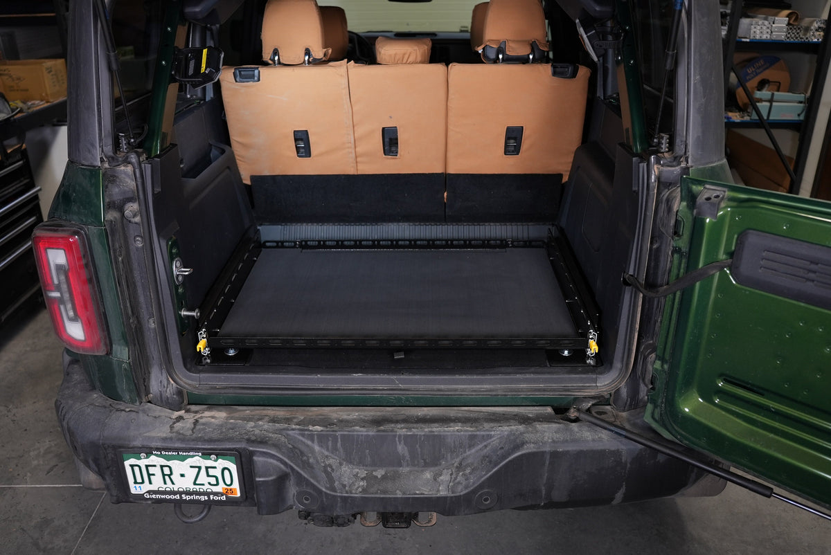 Diabolical Inc Bronco Slide Floor 2.0 installed