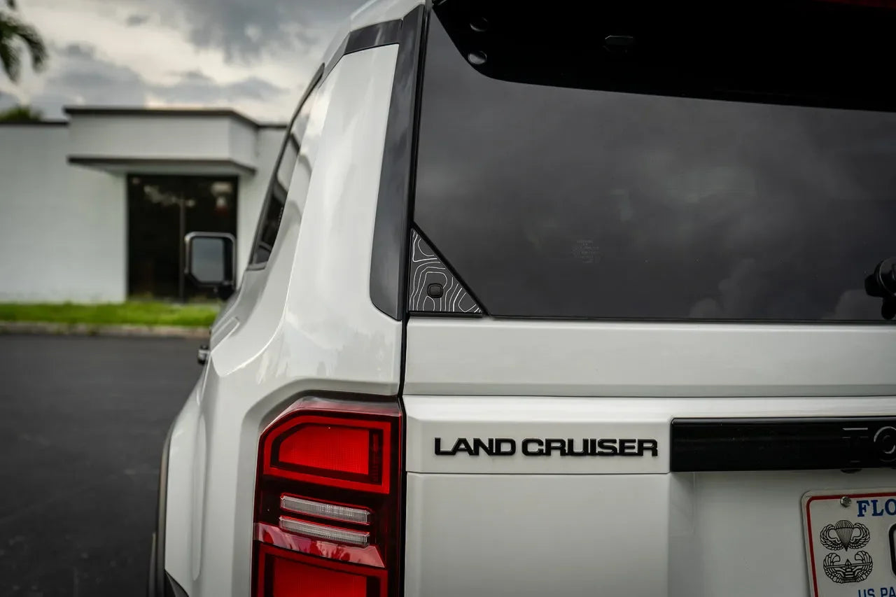 Topo Rear Glass Button Trim Overlay - 2024+ Land Cruiser / GX 550