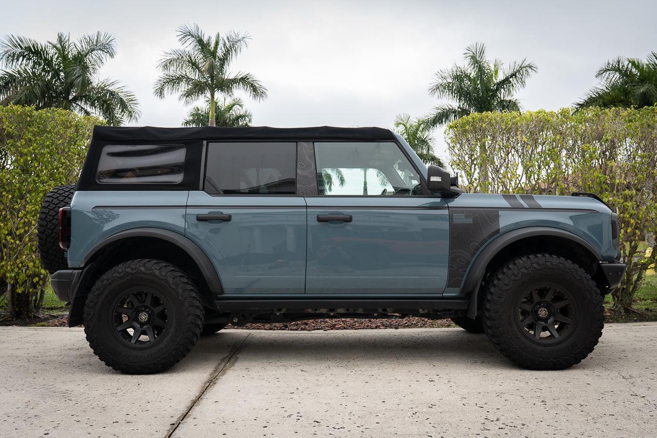 Solid Color Upper Door Spear Stripe Kit - 2021+ Bronco 4 Door (non-Raptor)