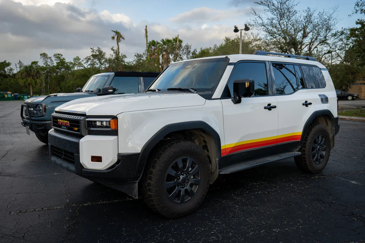 Topographic Rear Window Map Overlays - 2024+ Land Cruiser