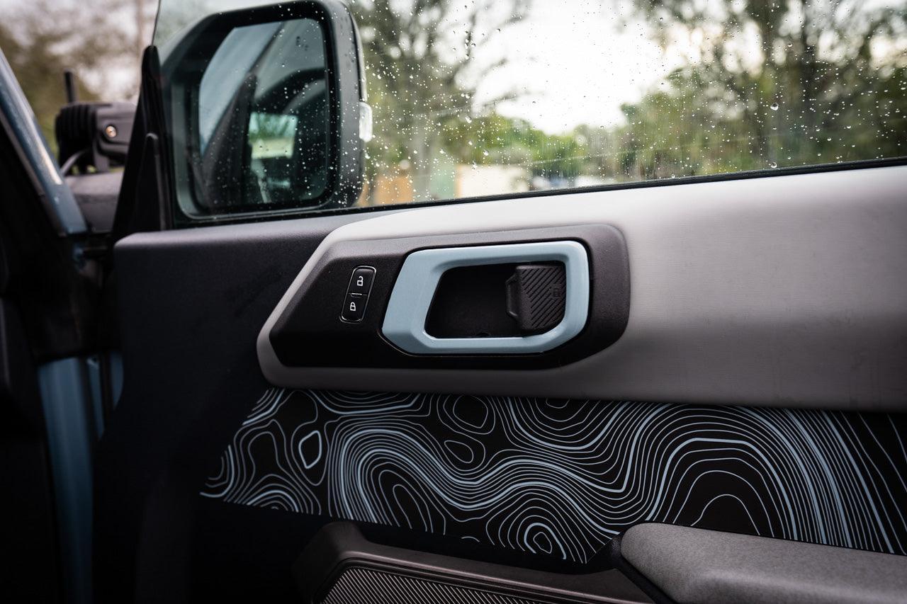 Solid Color Interior Door Handle Overlays (Printed Series) - 2021+ Bronco