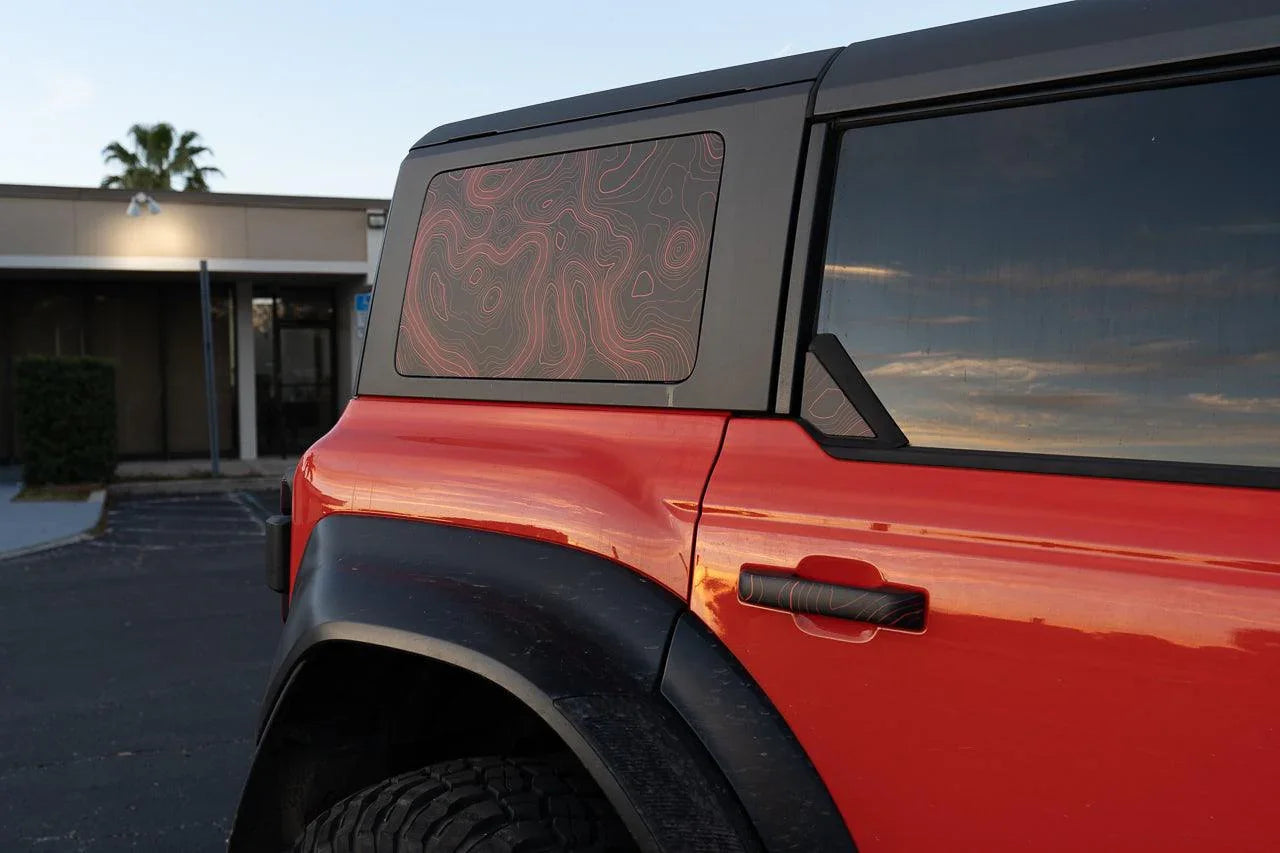 Topo Hardtop Side Window Overlays - 2021+ Bronco 4 Door