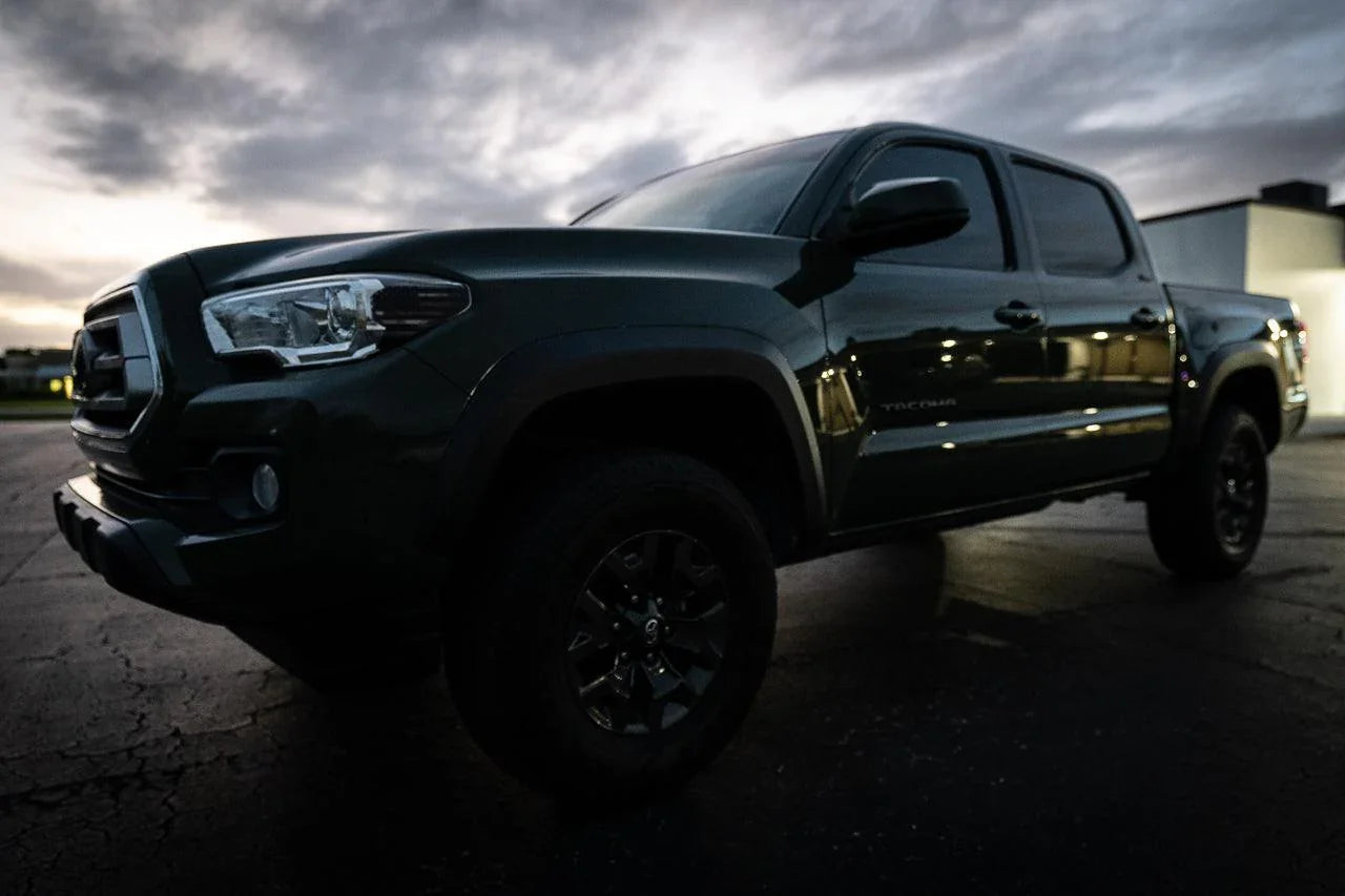 StickerFab Distressed American Flag Front Sidemarker Overlays - 2016-2023 Tacoma Halogen