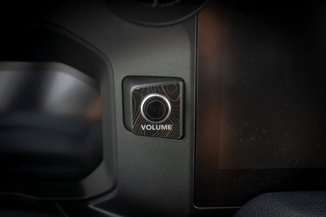 StickerFab Topographic Volume Button Trim Cover - 2024+ Land Cruiser