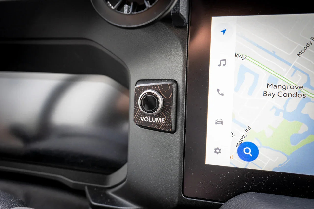 StickerFab Topographic Volume Button Trim Cover - 2024+ Land Cruiser