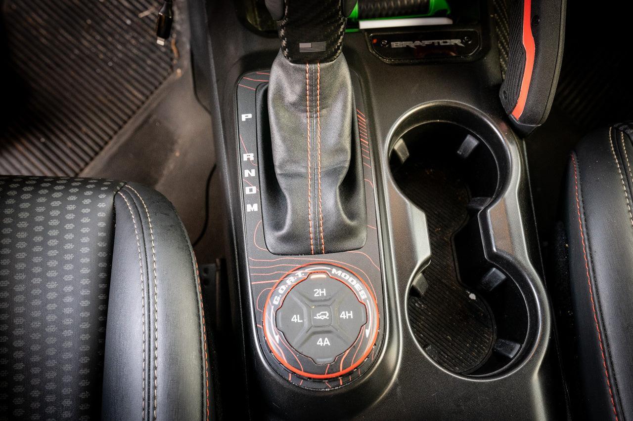 Topo Automatic Shifter Overlay (Printed Series) - 2021+ Bronco Automatic