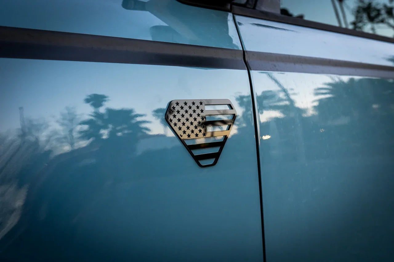 American Flag Acrylic Fender Badge Emblems - 2021+ Bronco Badlands