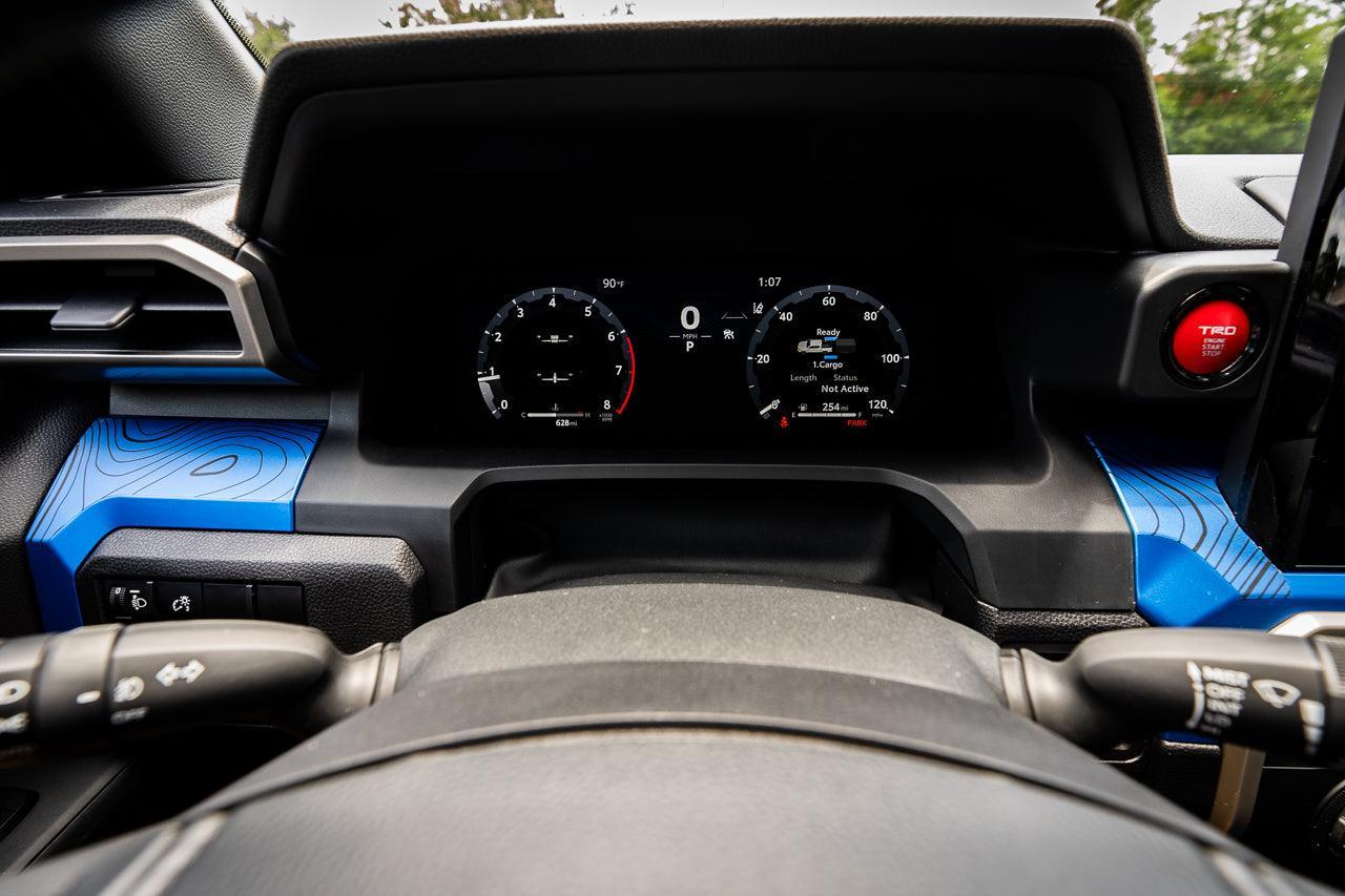 3 Piece Topographic Map Dash Overlays - 2024+ Tacoma