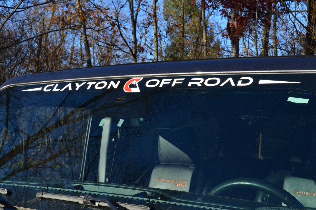 Clayton Off Road official windshield decal, universal fit