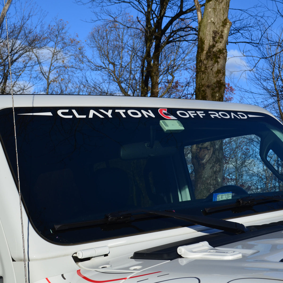 Clayton Off Road official windshield decal, universal fit