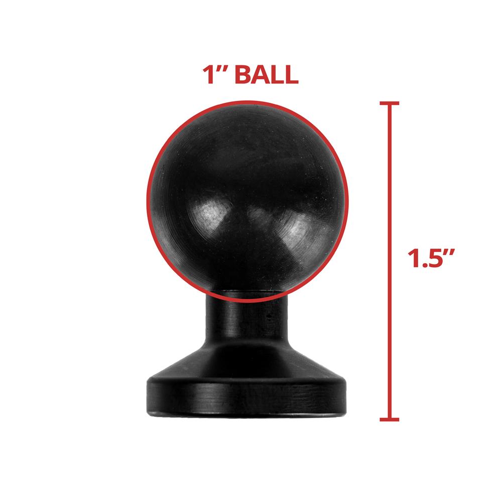 Tackform 1 inch B-sized threaded ball mount for universal fit