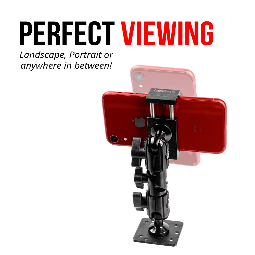 Tackform AMPS drill base phone mount for universal fit