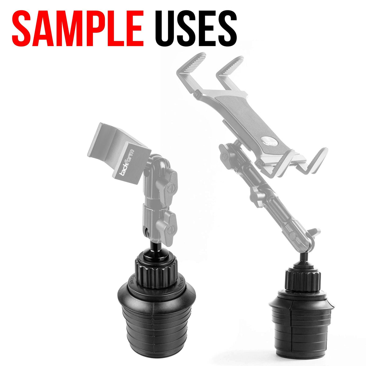 Tackform cup holder mount base for universal fit