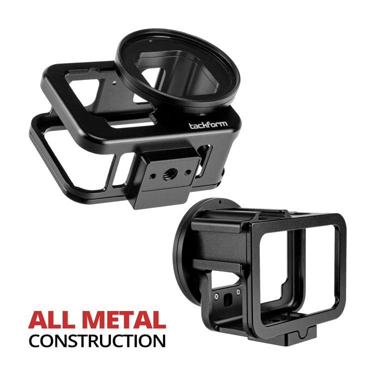 Tackform aluminum GoPro protective housing for Hero 9 to 12, universal fit
