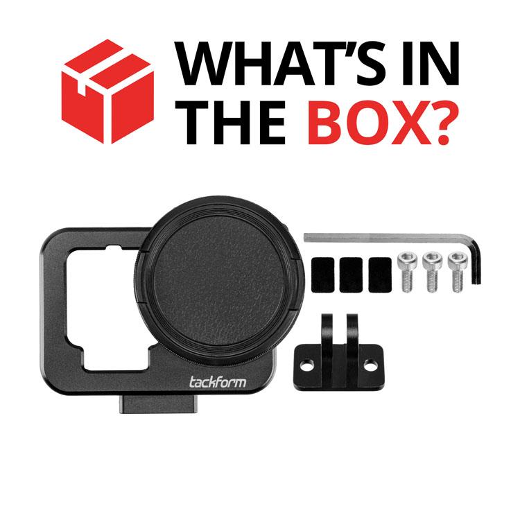 Tackform aluminum GoPro protective housing for Hero 9 to 12, universal fit