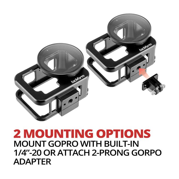 Tackform aluminum GoPro protective housing for Hero 9 to 12, universal fit