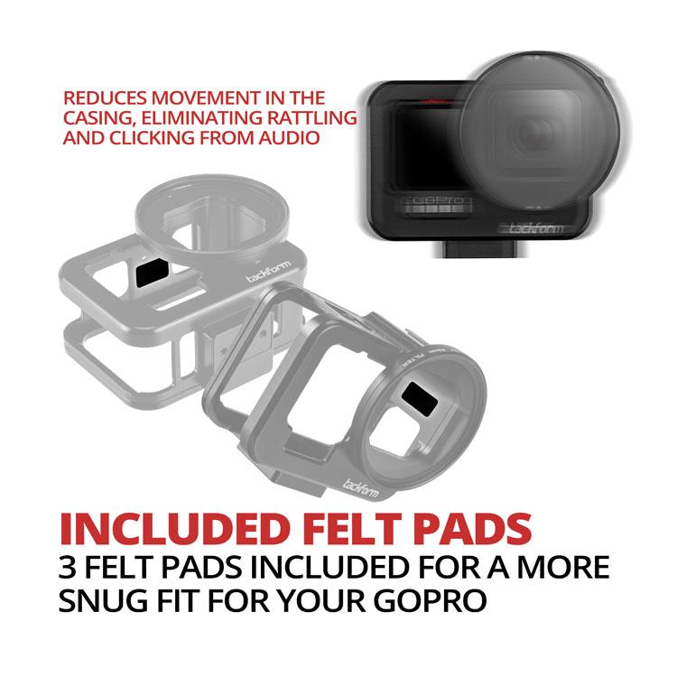 Tackform aluminum GoPro protective housing for Hero 9 to 12, universal fit