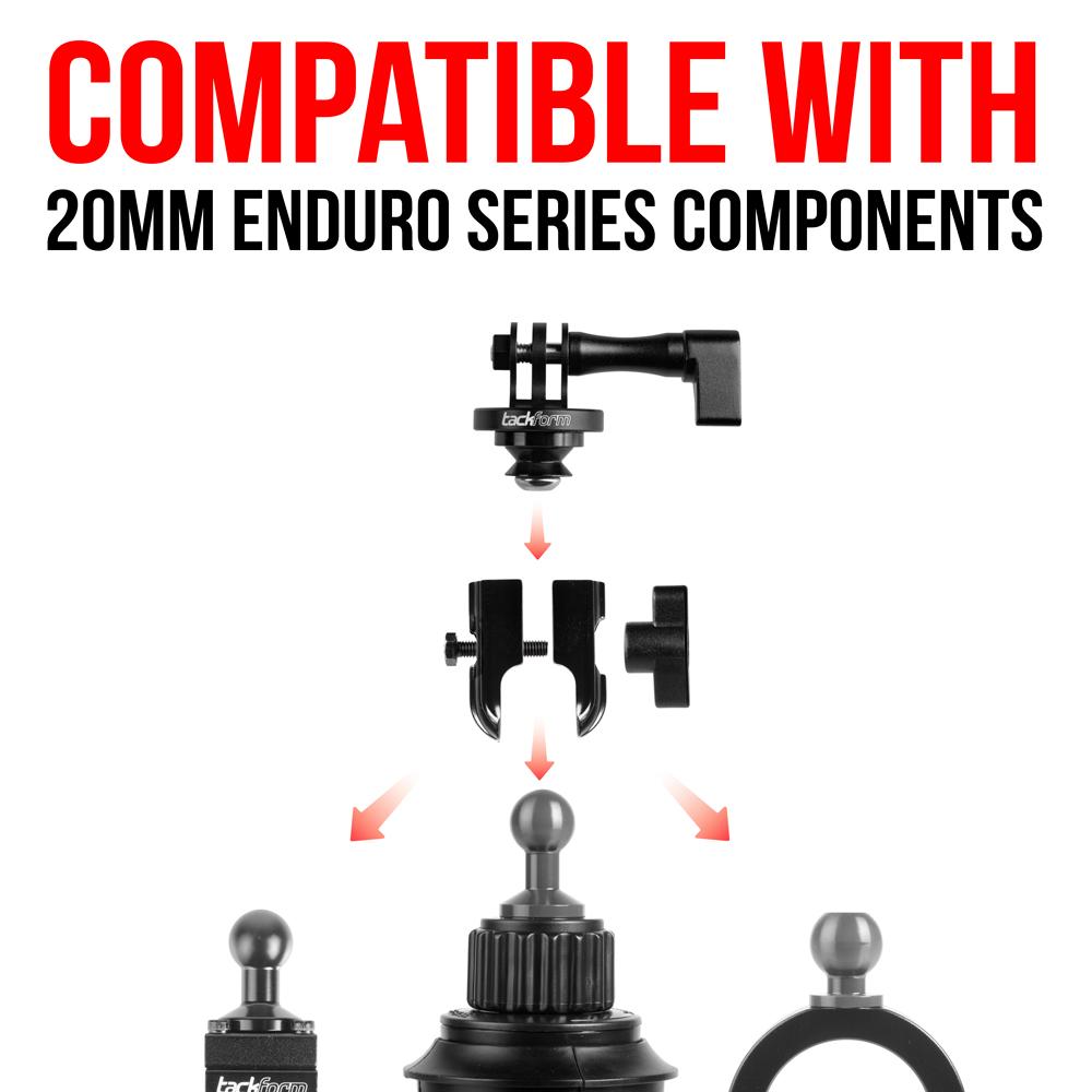 Tackform action camera flange holder for universal fit
