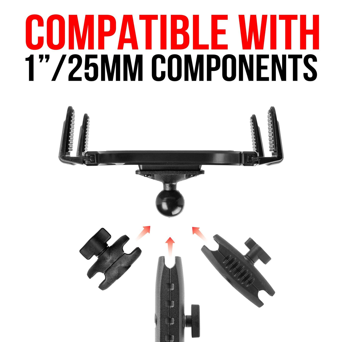 Tackform spring loaded tablet holder for universal fit