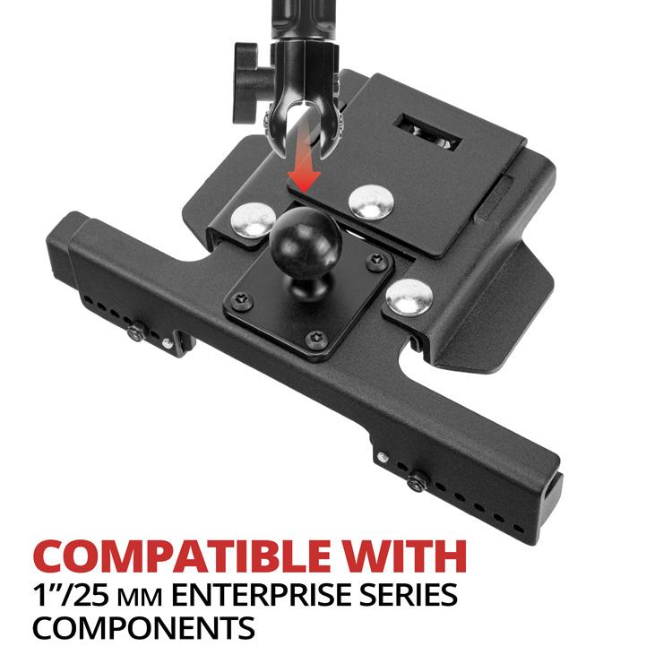 Tackform metal locking tablet cradle with 1 inch ball for universal fit