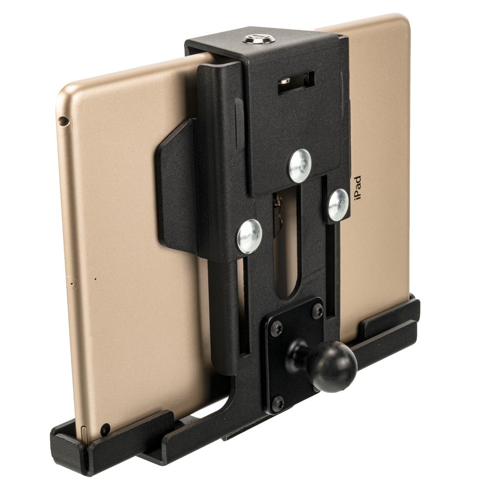 Tackform metal locking tablet cradle with 1 inch ball for universal fit