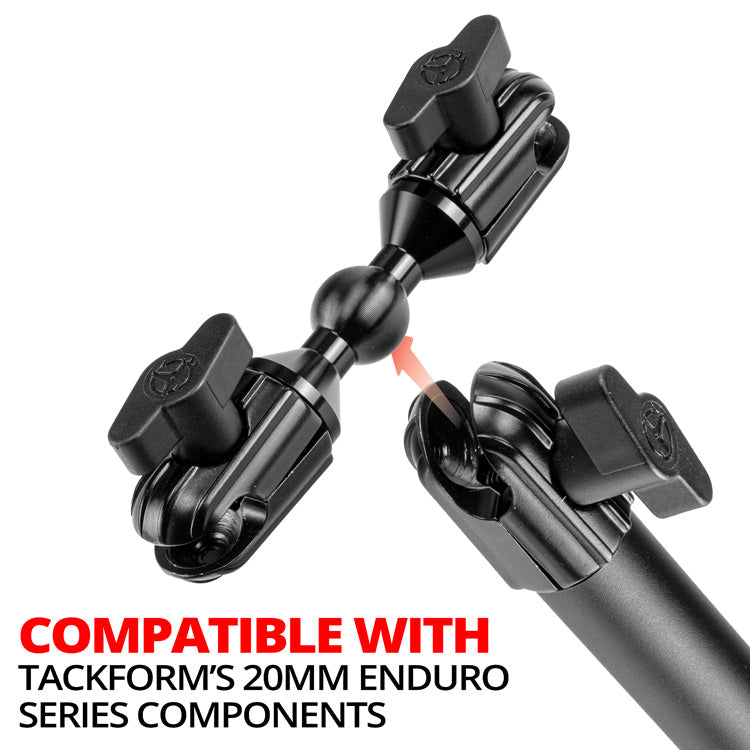 Tackform Triple-Up arm adapter, single ball dual socket, for universal fit
