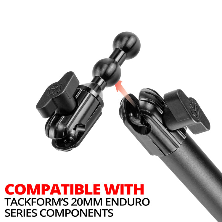 Tackform Triple-Up arm adapter, dual ball single socket, for universal fit