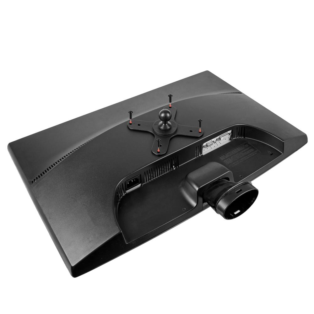 Tackform VESA 75 and 100 holder with 1 inch ball for universal fit