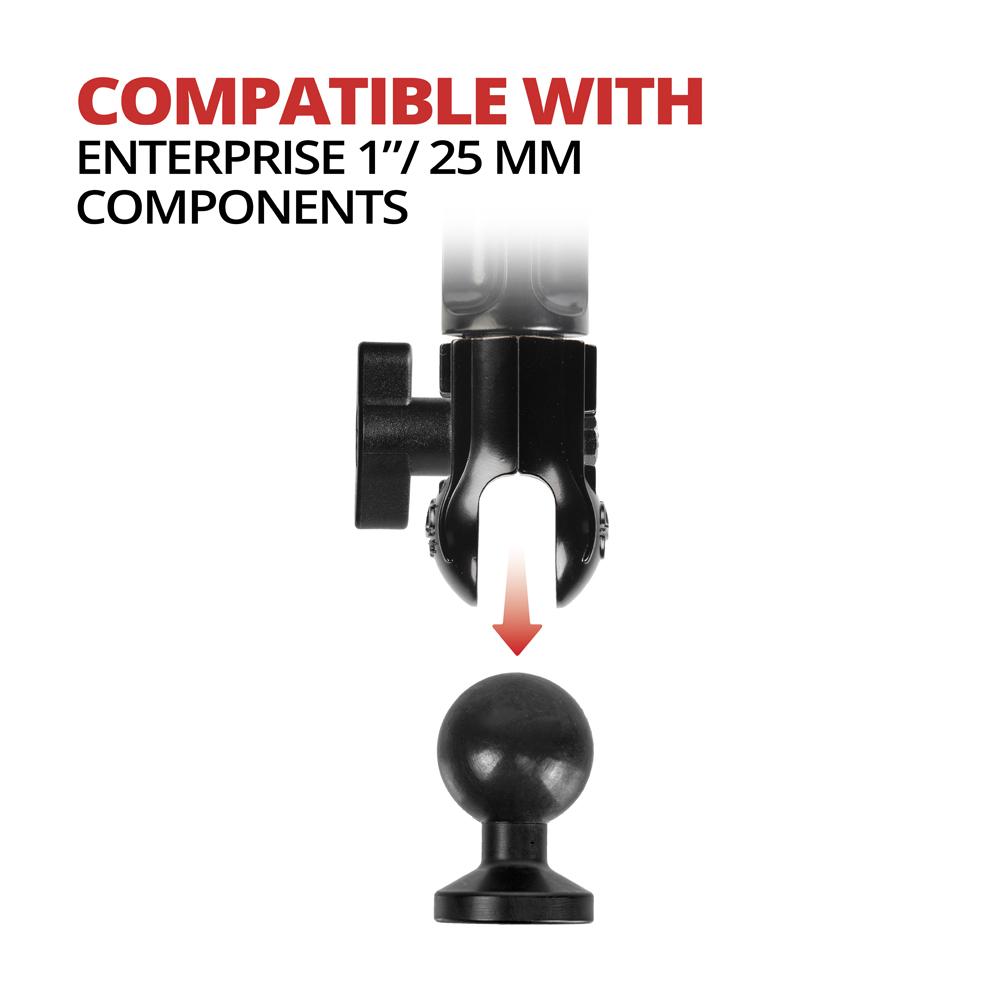 Tackform 1 inch B-sized threaded ball mount for universal fit
