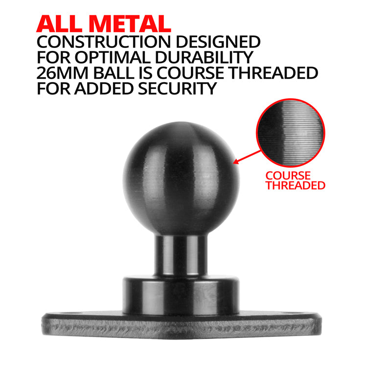 Tackform Impact Series diamond base with 26mm ball for universal fit