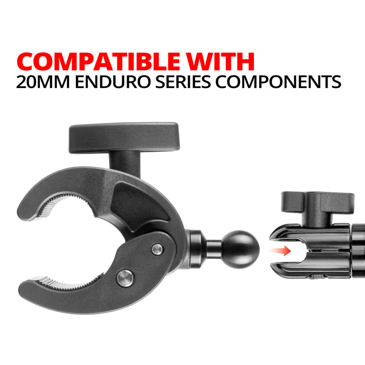 Tackform quick release bar clamp for 1 to 2 inch bars with 20mm ball