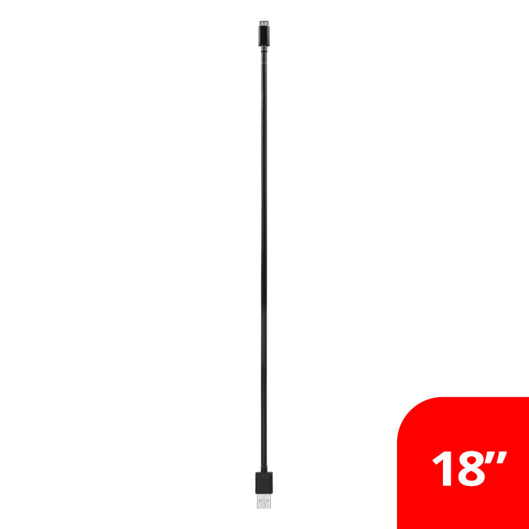 18-inch black radio antenna for off-road or overland vehicle, isolated on white