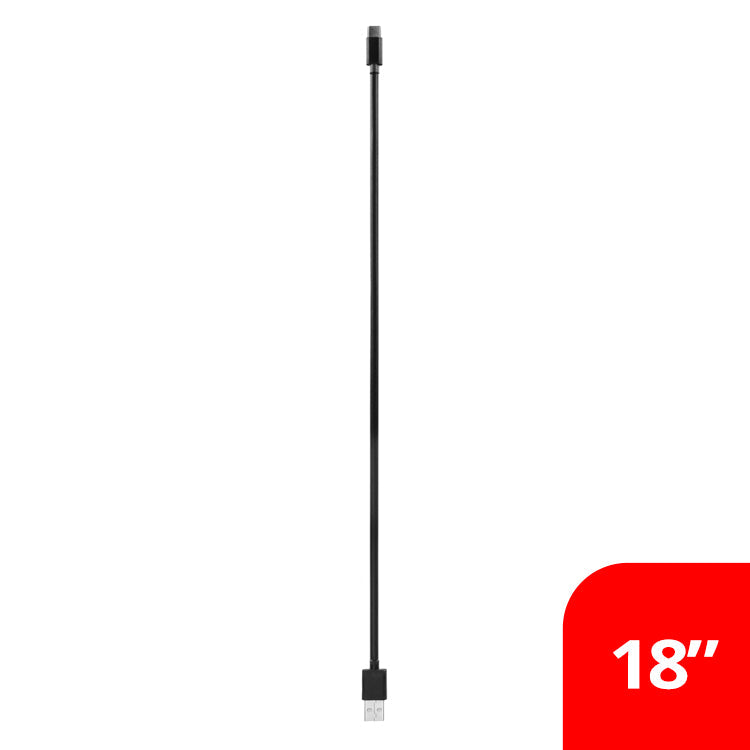 18-inch black flexible antenna for off-road and overlanding vehicles, isolated on white