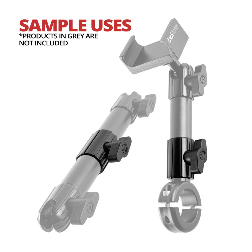Tackform 1.5 inch arm with dual flange sockets for universal fit