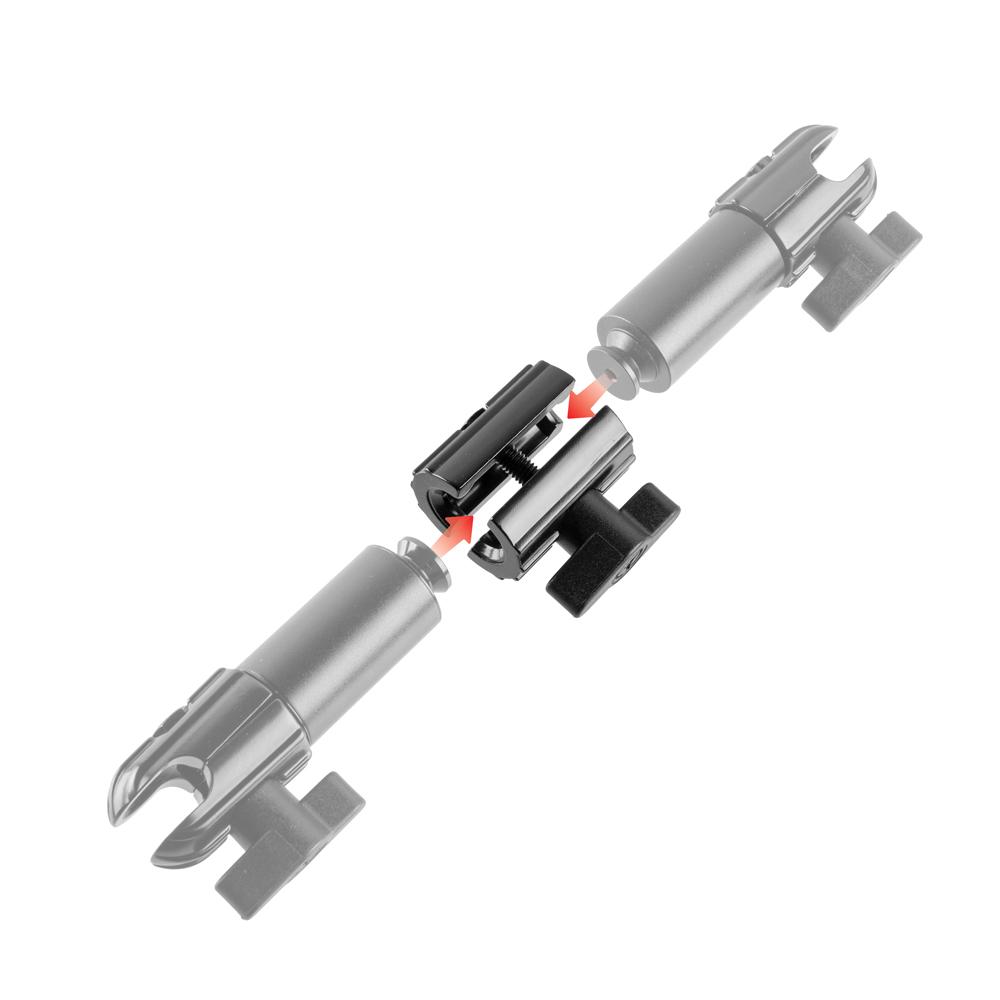 Tackform 1.5 inch arm with dual flange sockets for universal fit
