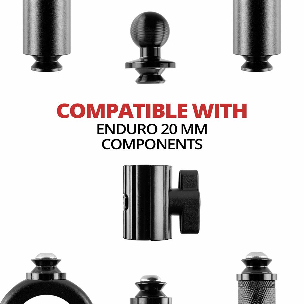 Tackform 1.5 inch arm with dual flange sockets for universal fit
