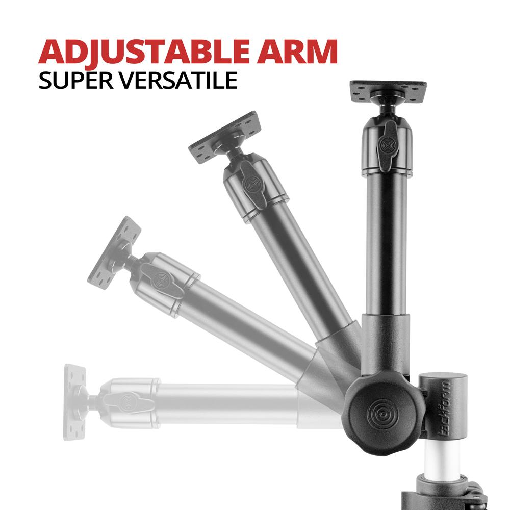 Tackform seat rail AMPS mount with telescoping arm for universal fit