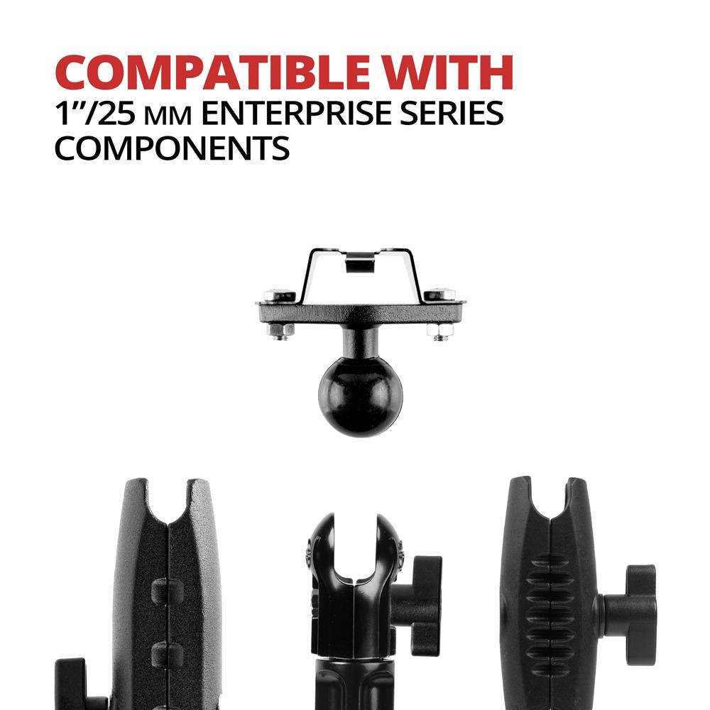 Tackform CB microphone holder with 1 inch ball for universal fit