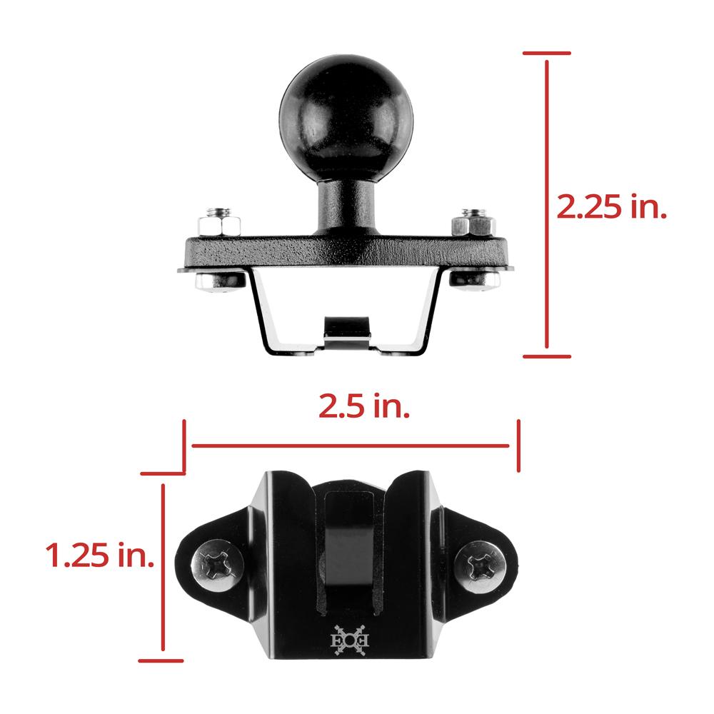 Tackform CB microphone holder with 1 inch ball for universal fit
