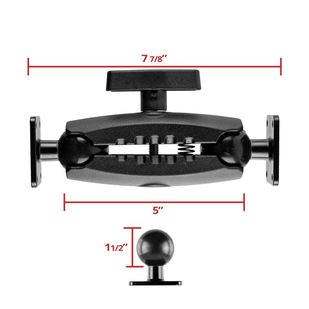 Tackform 5 inch pedestal with 1.5 inch ball AMPS adapter for universal fit