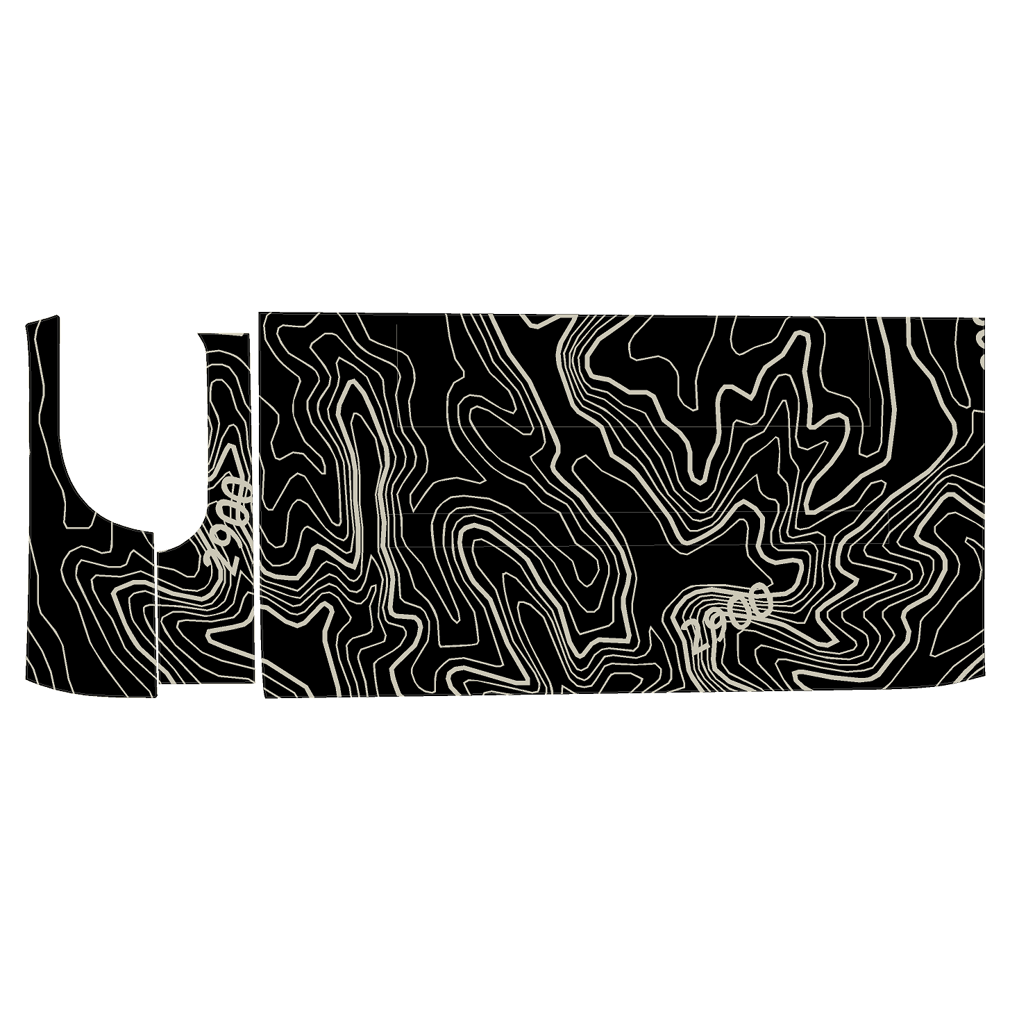 Topo 3 Piece Dash Kit (Printed Series) - 2021+ Bronco