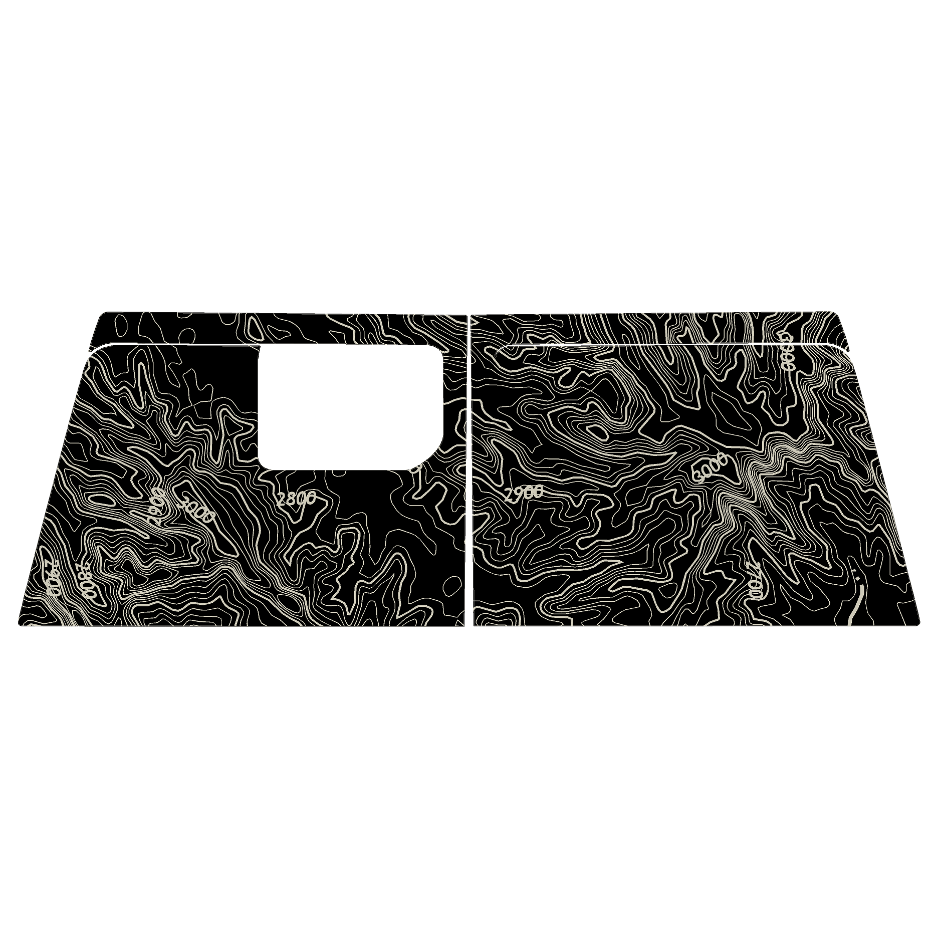 Topo Cargo Area Overlay Kit Part 1 (Printed Series) - 2021+ Bronco 4 Door