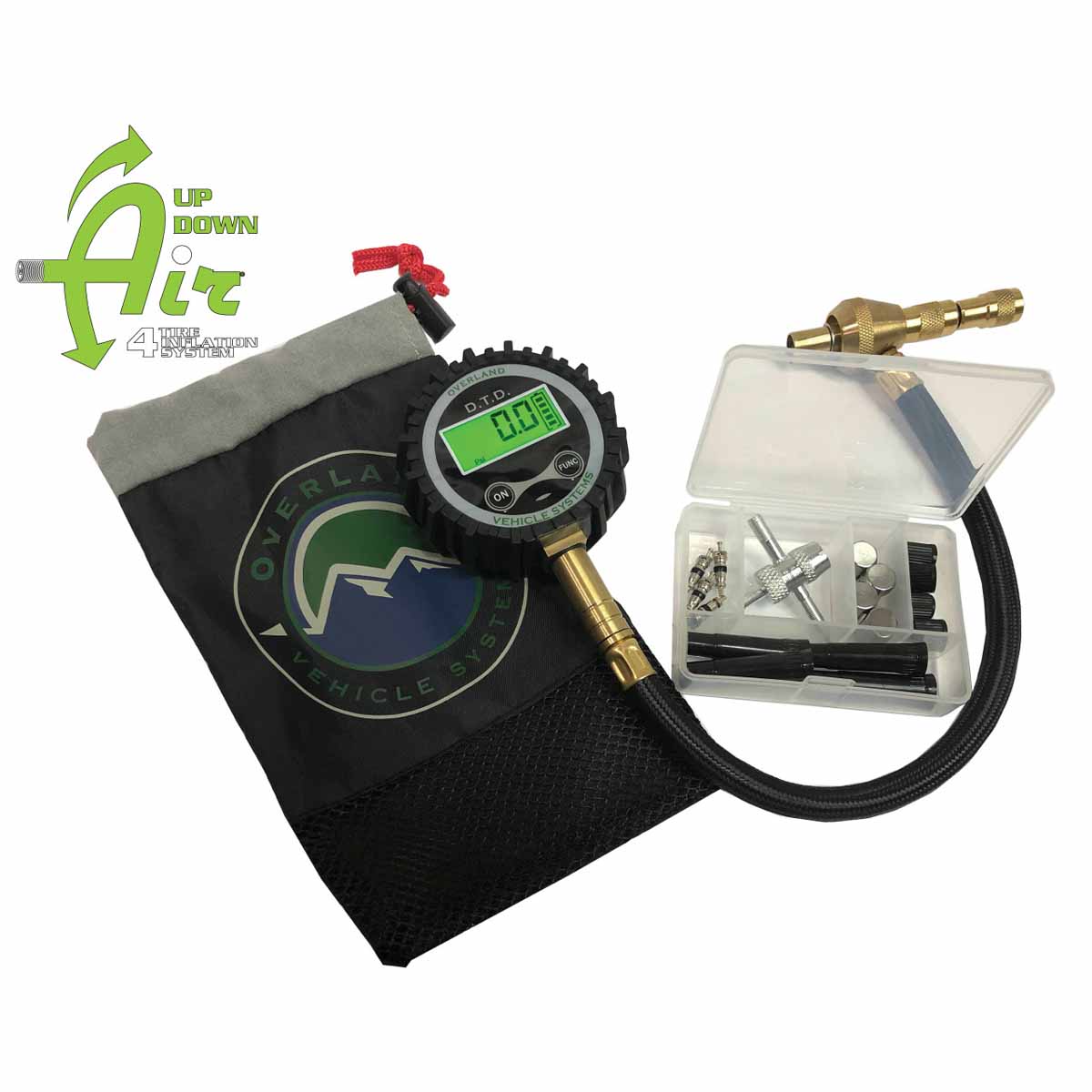 Up Down Air tire deflator with valve kit and storage bag - view 9