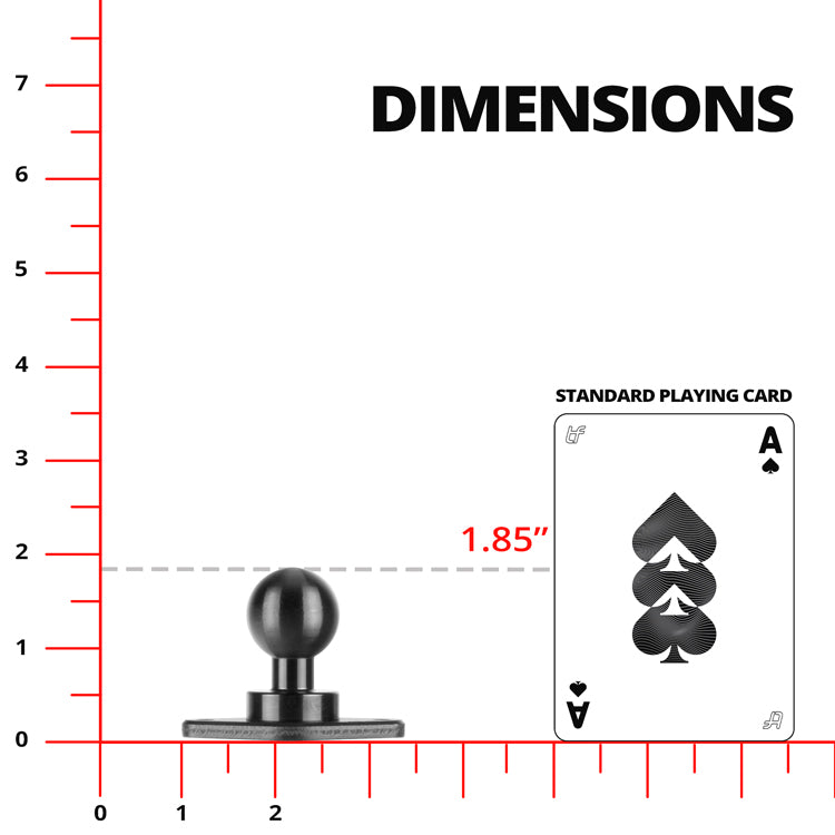 Tackform Impact Series diamond base with 26mm ball for universal fit