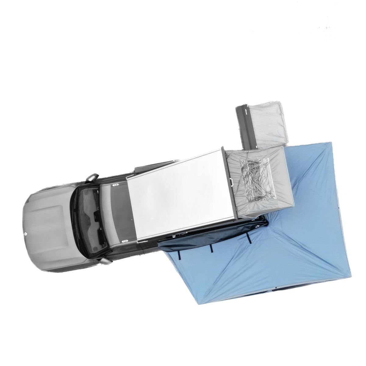 Dirtbox Overland Freestanding 270 Degree Awning for trucks, universal fit