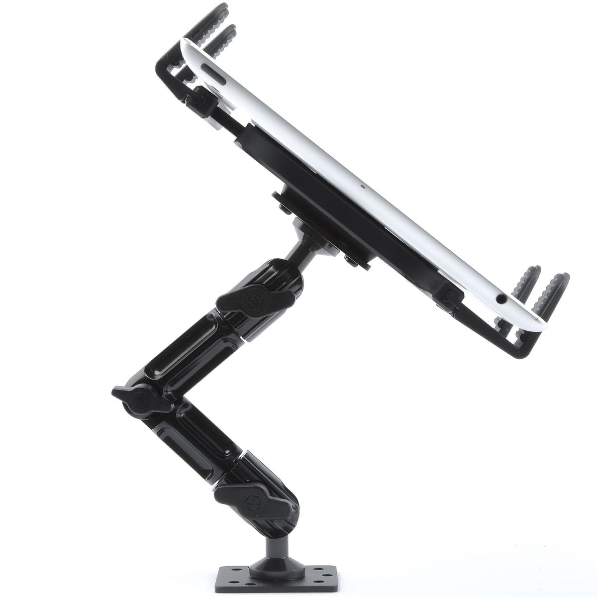 Tackform tablet holder with AMPS base and modular arm for universal fit