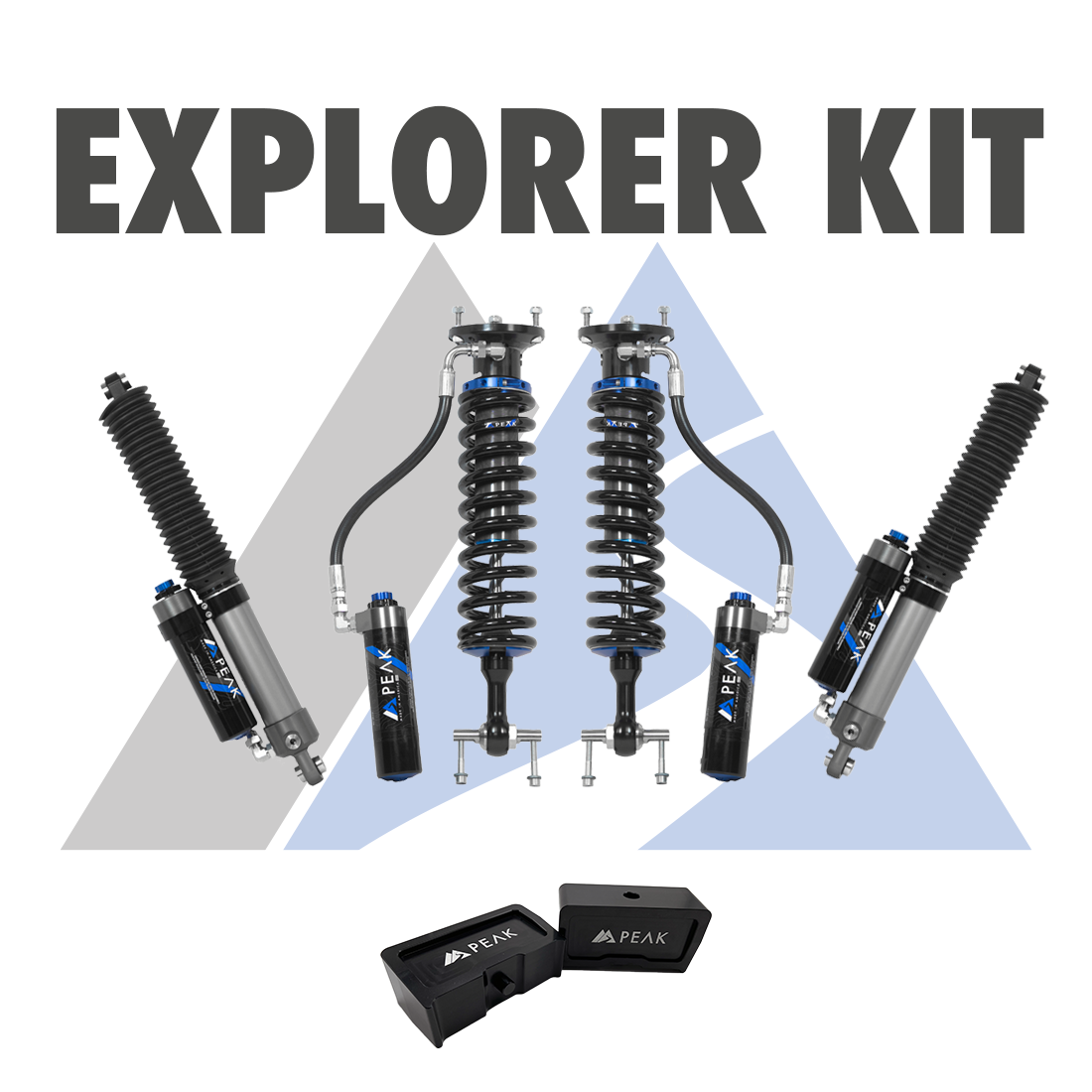 Peak Suspension 2.5" DSC Coilover Explorer Kit 23+ Colorado Trail Boss/Canyon AT4 for 2023+ Chevy Colorado / GMC Canyon