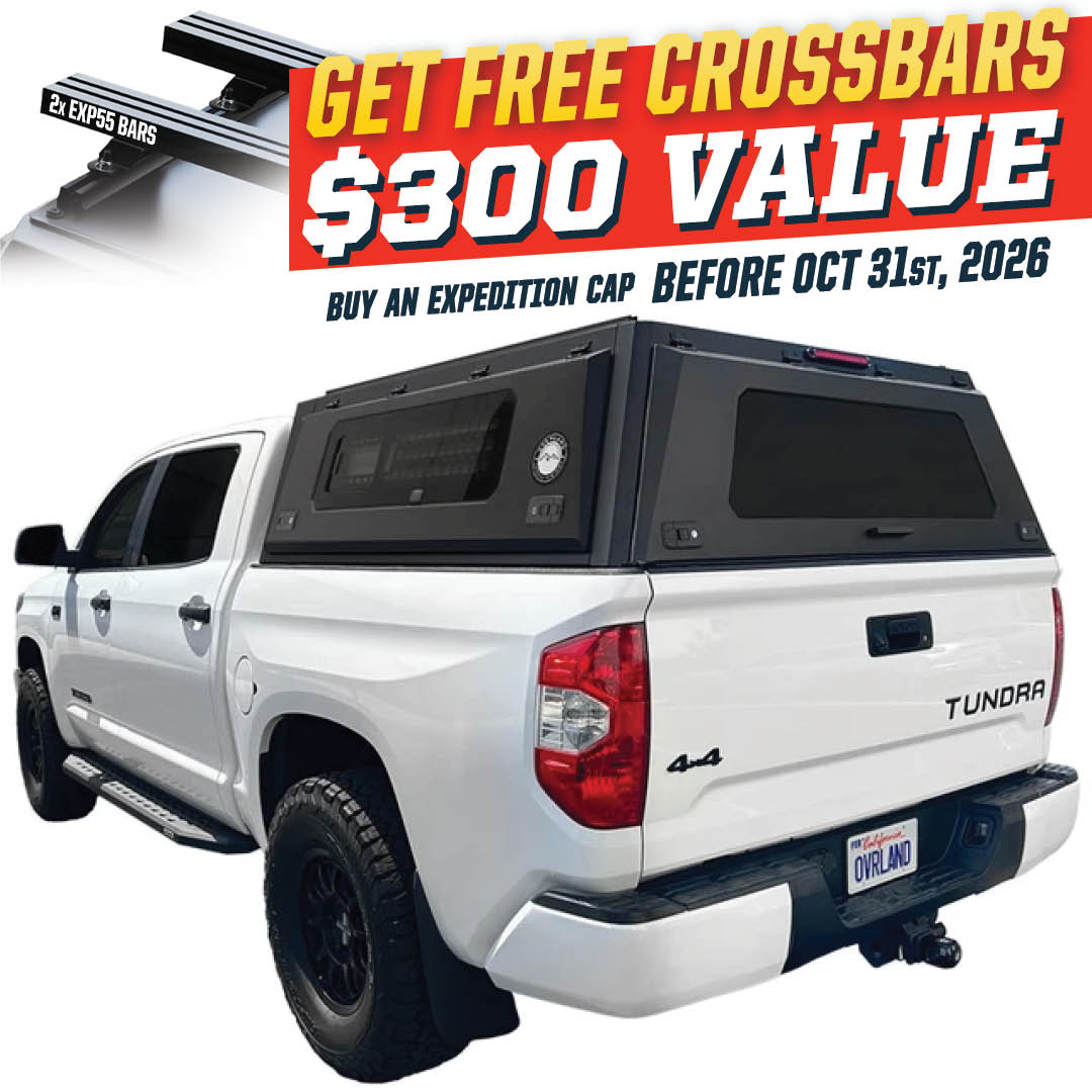 OVS Expedition PRO+ truck cap with full windows for 2007-2021 Toyota Tundra